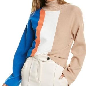Lucy Paris Color block cropped turtleneck sweater XS